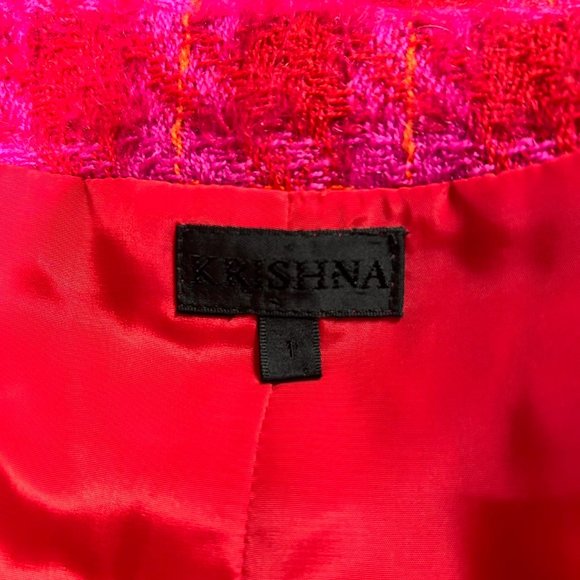 Krishna Brazillian brand button up pink and red blazer - Picture 3 of 3